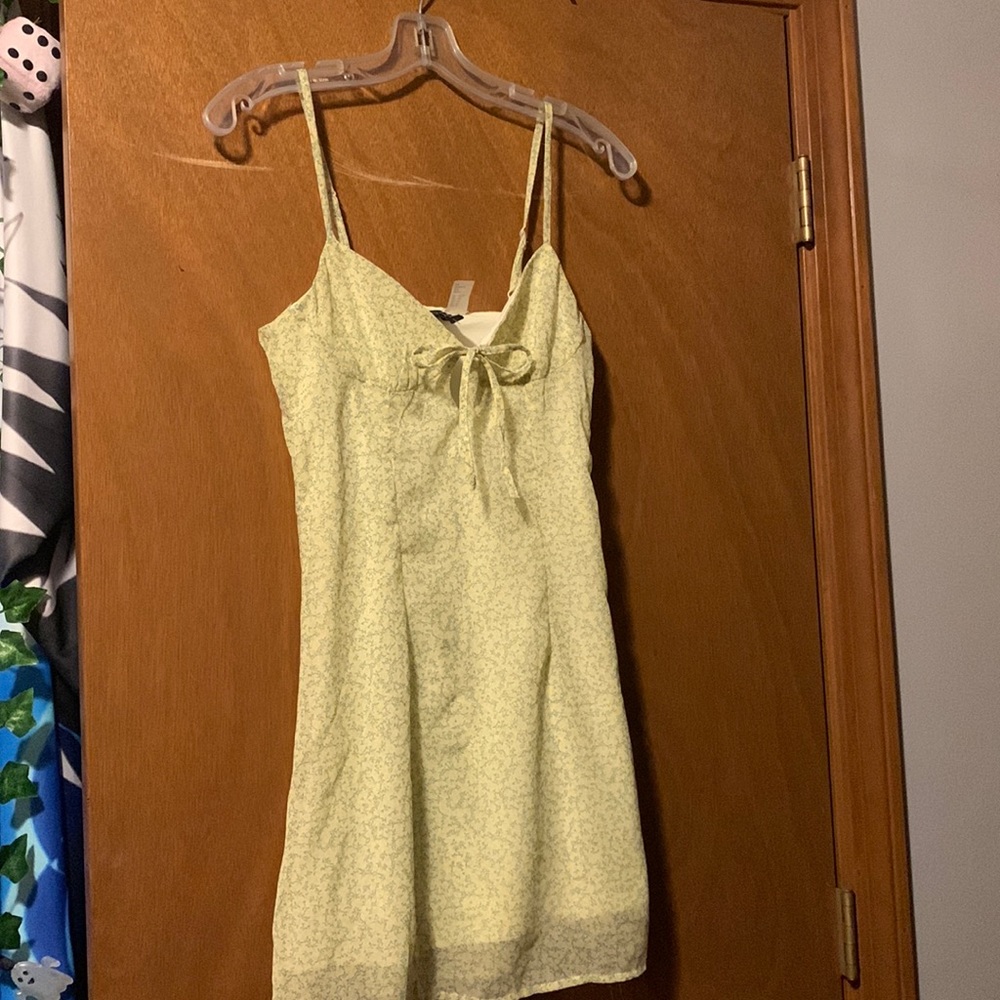 H&M Divided Green Floral Dress XS